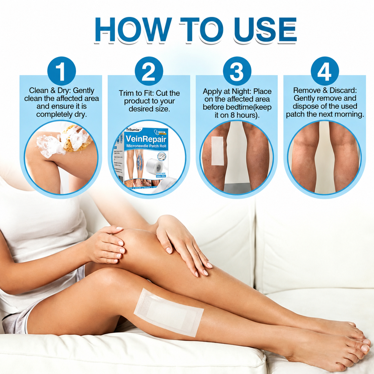 🇨🇦👨‍⚕️✅Trilumia® VeinRepair Microneedle Patch Roll⚡Instant Relief, Long-Term Results