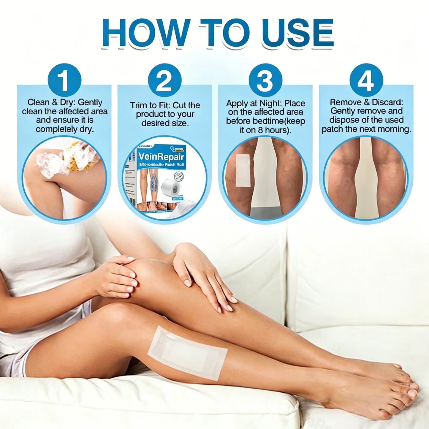 🇨🇦👨‍⚕️✅GFOUK® VeinRepair Microneedle Patch Roll⚡Instant Relief, Long-Term Results