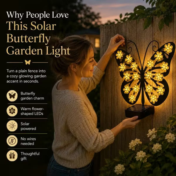 🦋 Solar Butterfly Garden Light