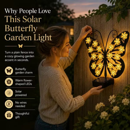 🦋 Solar Butterfly Garden Light