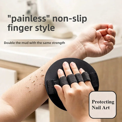 4 Counts Soft Rubber Shower Scrubber for Efficient Cleansing Body