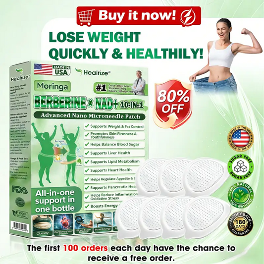 🇺🇸 𝐎𝐟𝐟𝐢𝐜𝐢𝐚𝐥 𝐔𝐒 𝐒𝐭𝐨𝐫𝐞 | 🧑‍⚕️🩺 𝐇𝐞𝐚𝐥𝐫𝐢𝐳𝐞® Moringa · Berberine × NAD+ 𝟏𝟎-𝐢𝐧-𝟏 𝐀𝐝𝐯𝐚𝐧𝐜𝐞𝐝 𝐍𝐚𝐧𝐨 𝐌𝐢𝐜𝐫𝐨𝐧𝐞𝐞𝐝𝐥𝐞 𝐏𝐚𝐭𝐜𝐡 🔥