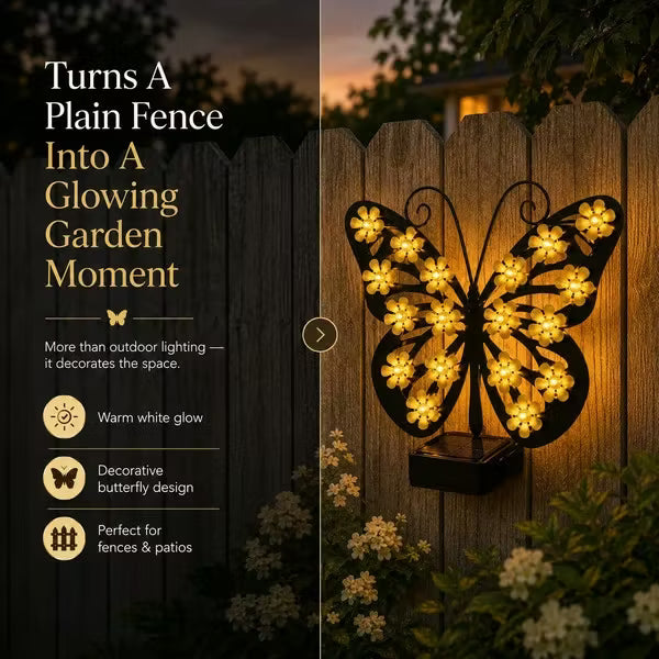 🦋 Solar Butterfly Garden Light