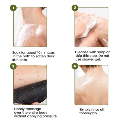 4 Counts Soft Rubber Shower Scrubber for Efficient Cleansing Body