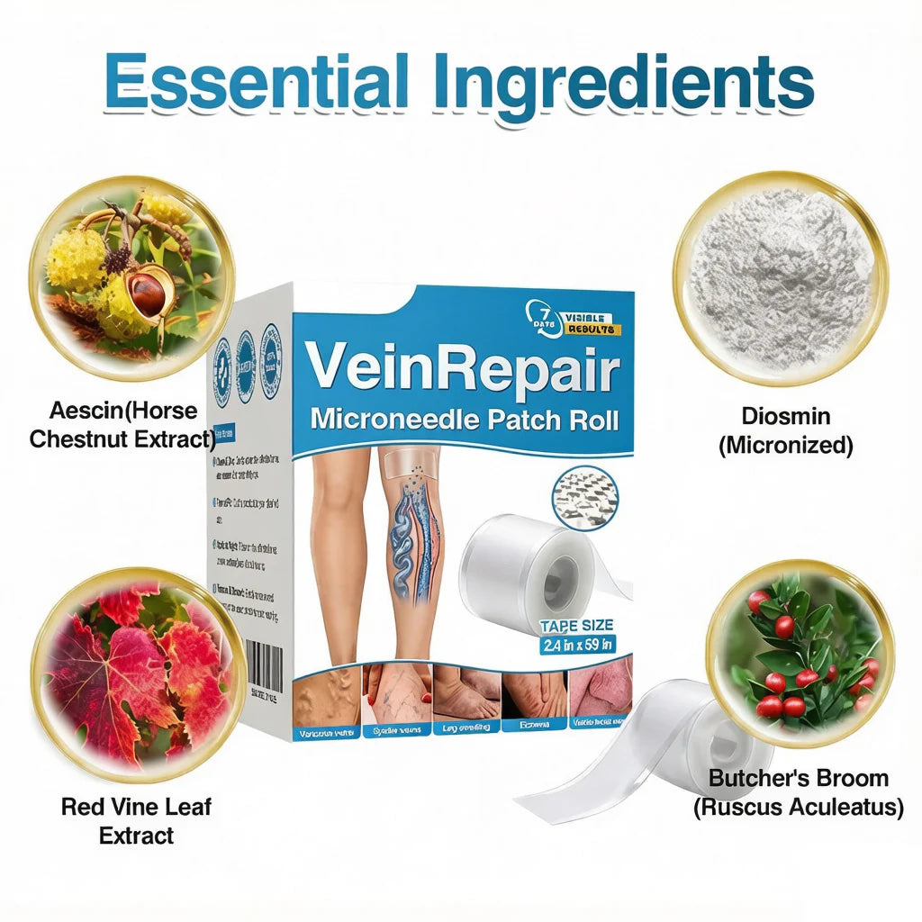 🇨🇦👨‍⚕️✅GFOUK® VeinRepair Microneedle Patch Roll⚡Instant Relief, Long-Term Results