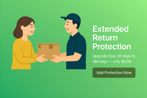 Extended Return Protection(Upgrade from 30 days to 180 days — only $6.99)
