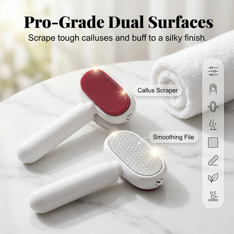 🦶Dual‑Sided Foot Callus Remover, Replaceable Stainless Steel Blade Foot Scraper