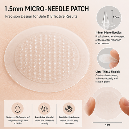 👩‍⚕️👍 𝐎𝐟𝐟𝐢𝐜𝐢𝐚𝐥 𝐒𝐭𝐨𝐫𝐞 | 𝑵𝐞𝒌𝐢𝐬𝐬® 🌿 𝐁𝐨𝐭𝐚𝐧𝐢𝐜𝐚𝐥 𝐌𝐢𝐜𝐫𝐨𝐧𝐞𝐞𝐝𝐥𝐞 𝐇𝐲𝐝𝐫𝐨𝐜𝐨𝐥𝐥𝐨𝐢𝐝 𝐏𝐚𝐭𝐜𝐡 (𝐅𝐨𝐫 𝐒𝐤𝐢𝐧 𝐓𝐚𝐠𝐬, 𝐒𝐦𝐚𝐥𝐥 𝐒𝐤𝐢𝐧 𝐆𝐫𝐨𝐰𝐭𝐡𝐬, 𝐖𝐚𝐫𝐭𝐬, 𝐌𝐨𝐥𝐞𝐬, 𝐀𝐠𝐞 𝐒𝐩𝐨𝐭𝐬 & 𝐏𝐢𝐠𝐦𝐞𝐧𝐭𝐚𝐭𝐢𝐨𝐧 𝐂𝐨𝐧𝐜𝐞𝐫𝐧𝐬)