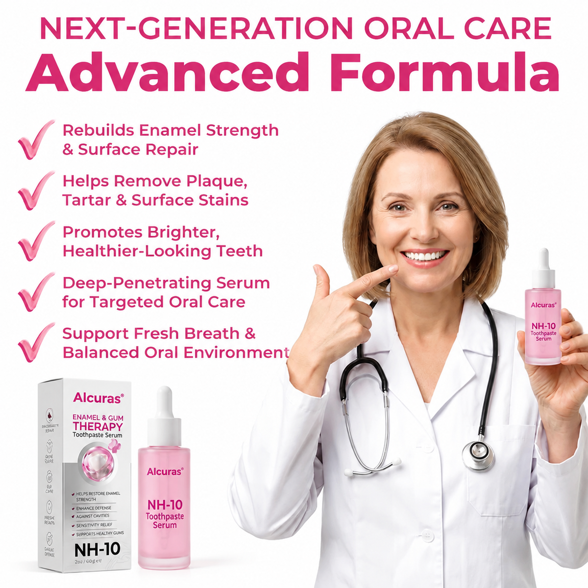 Alcuras® Thismile NH-10 Enamel & Gum Advanced Therapy Toothpaste Serum💕